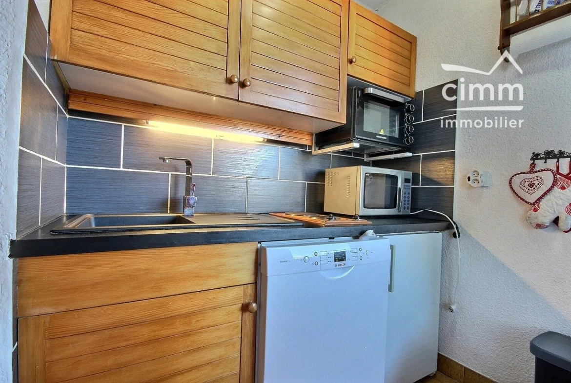 Studio à vendre à Les Carroz d'Arâches, 2 pièces avec balcon et cave 