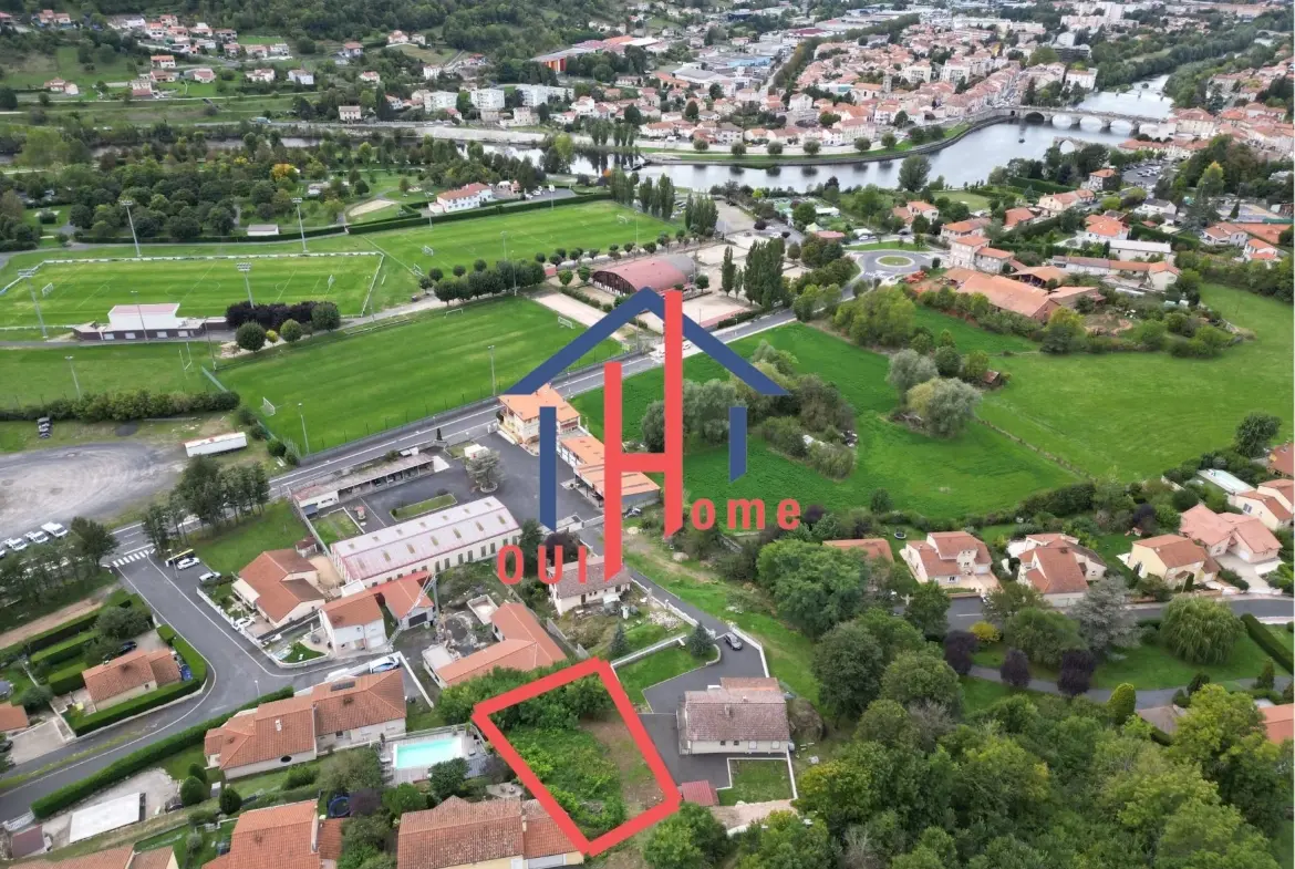 Terrain constructible avec vue panoramique à Brives-Charensac - 851m² 