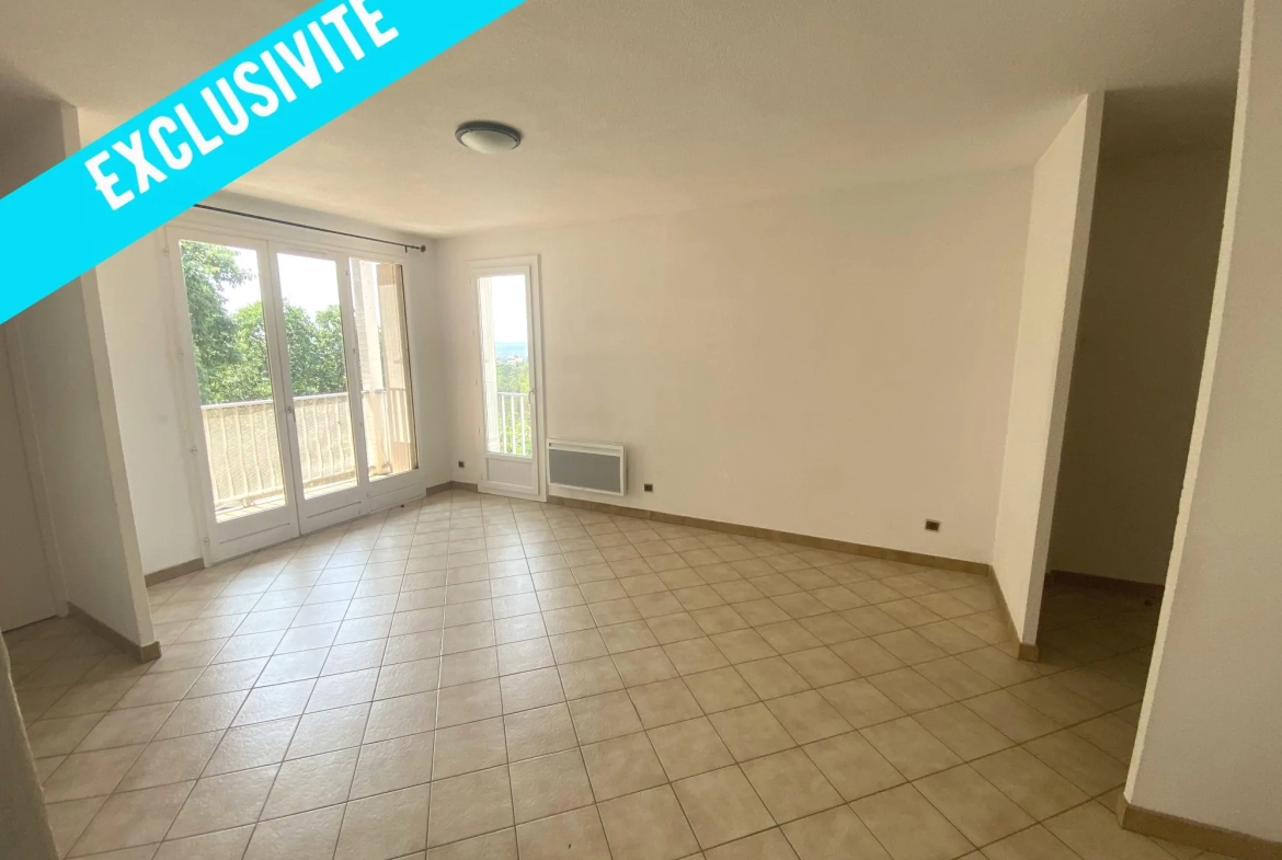 Appartement T3 lumineux avec terrasse et garage à Aubenas 