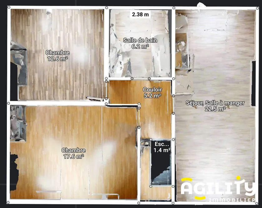 Appartement T3 avec terrasse à Saint-Amand-les-Eaux - 86 000 € 