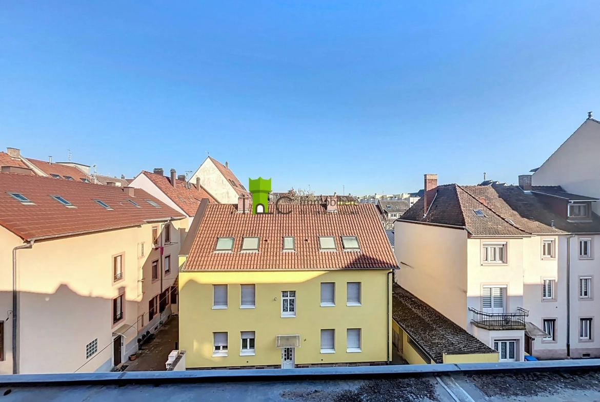 Appartement F1 à Strasbourg Cronenbourg avec Cave, dernier étage 