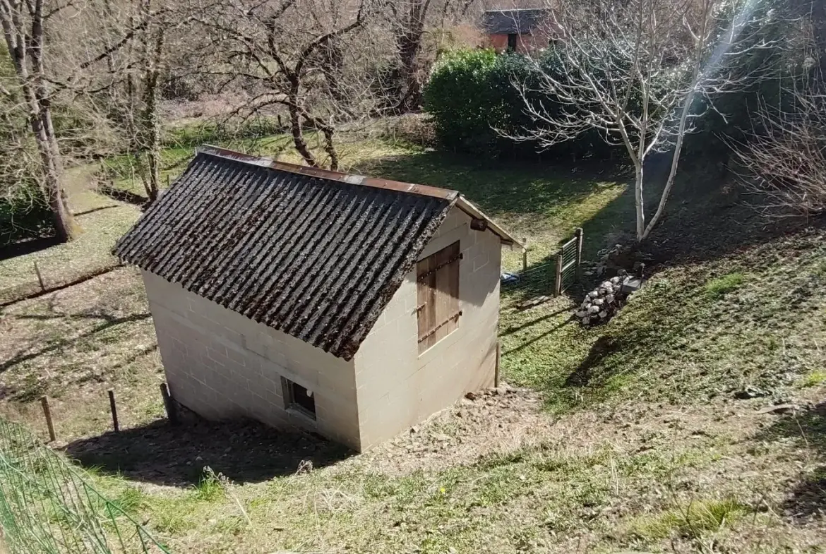 dépendance jardin Maison de village avec grand garage et espace professionnel à vendre près de Boussac et Montluçon 