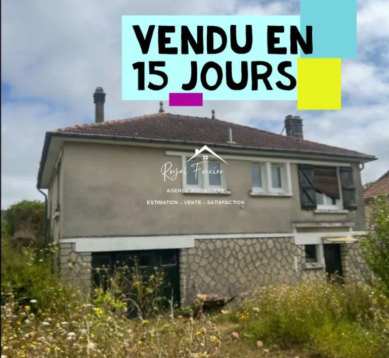 Maison ancienne de 114 m² aux Ormes avec jardin et potentiel de rénovation 