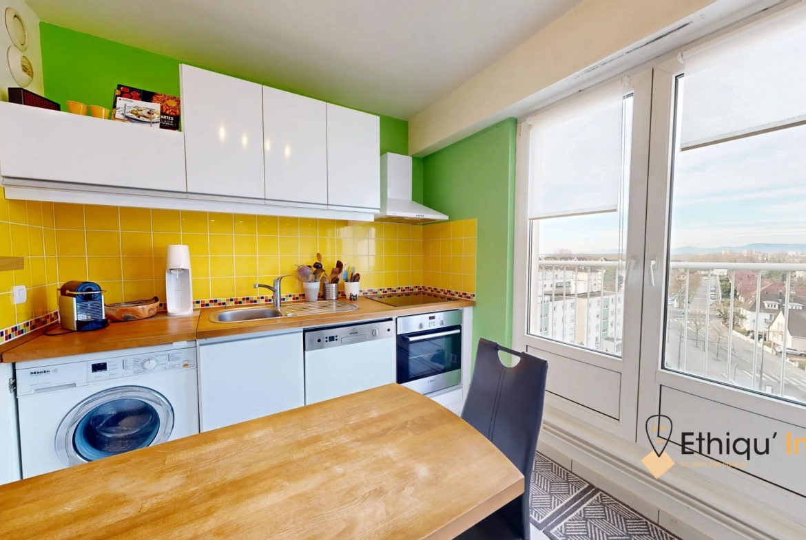 Appartement F3 de 57m² avec terrasse exceptionnelle à Strasbourg 