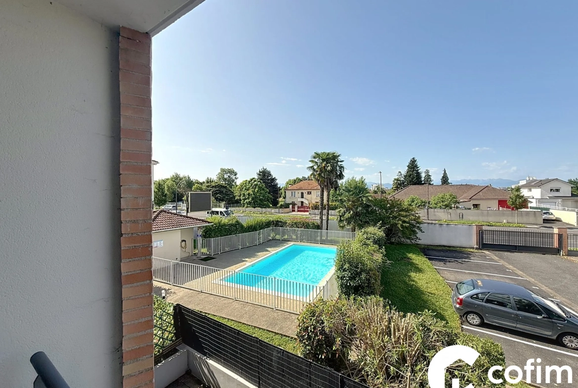 Appartement 3 pièces avec balcon, piscine à Pau - Investissement ou résidence 