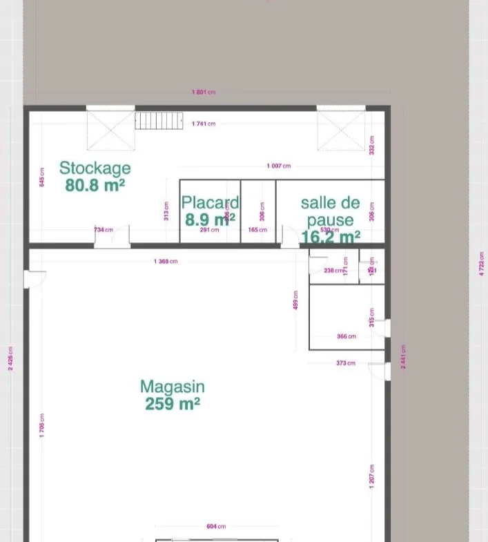 Local professionnel à vendre à Saint-Christophe-du-Bois de 314m² 