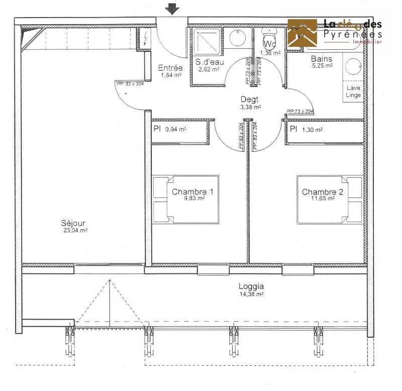 À vendre appartement T3 à Vielle-Aure avec terrasse et garage, idéal pour investissement 