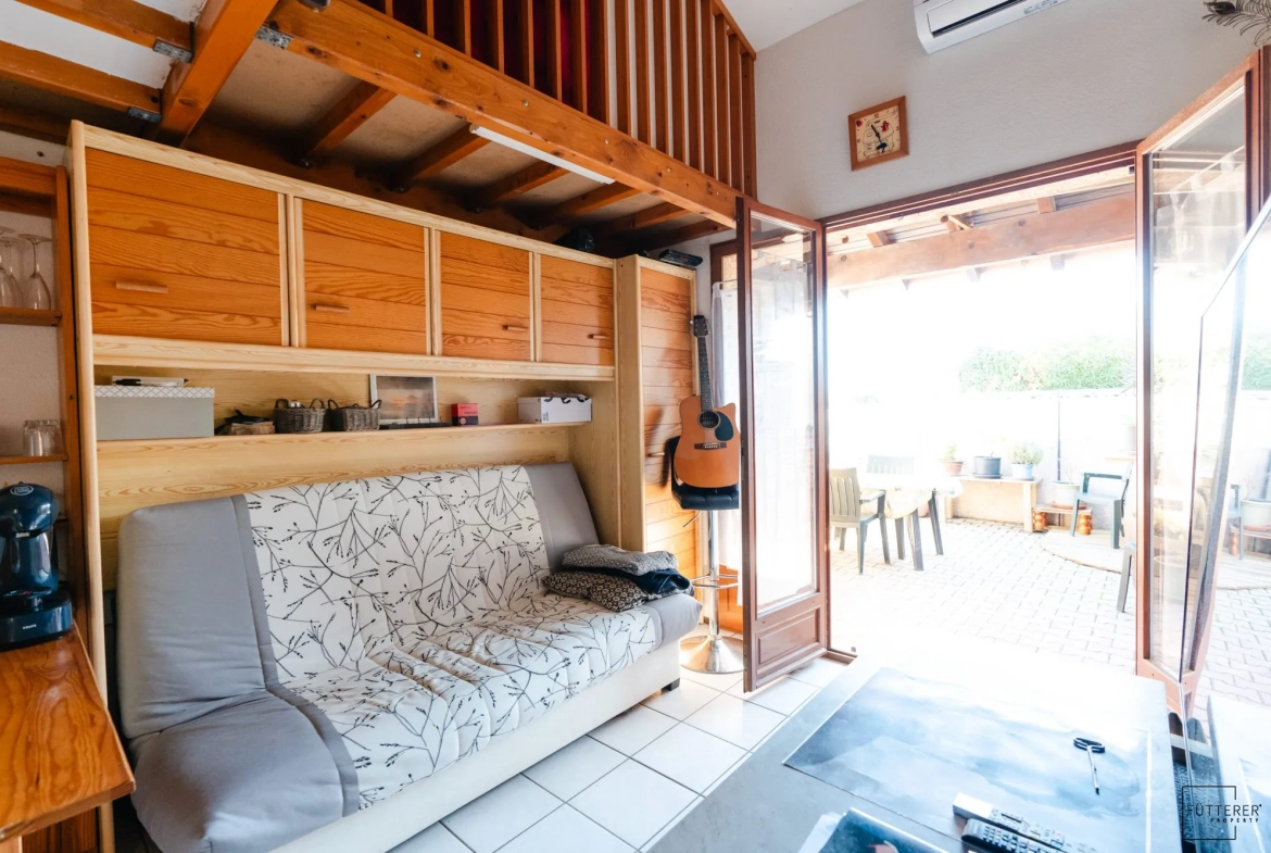 Pavillon 1 pièce avec mezzanine à Gruissan – Exclusivité 