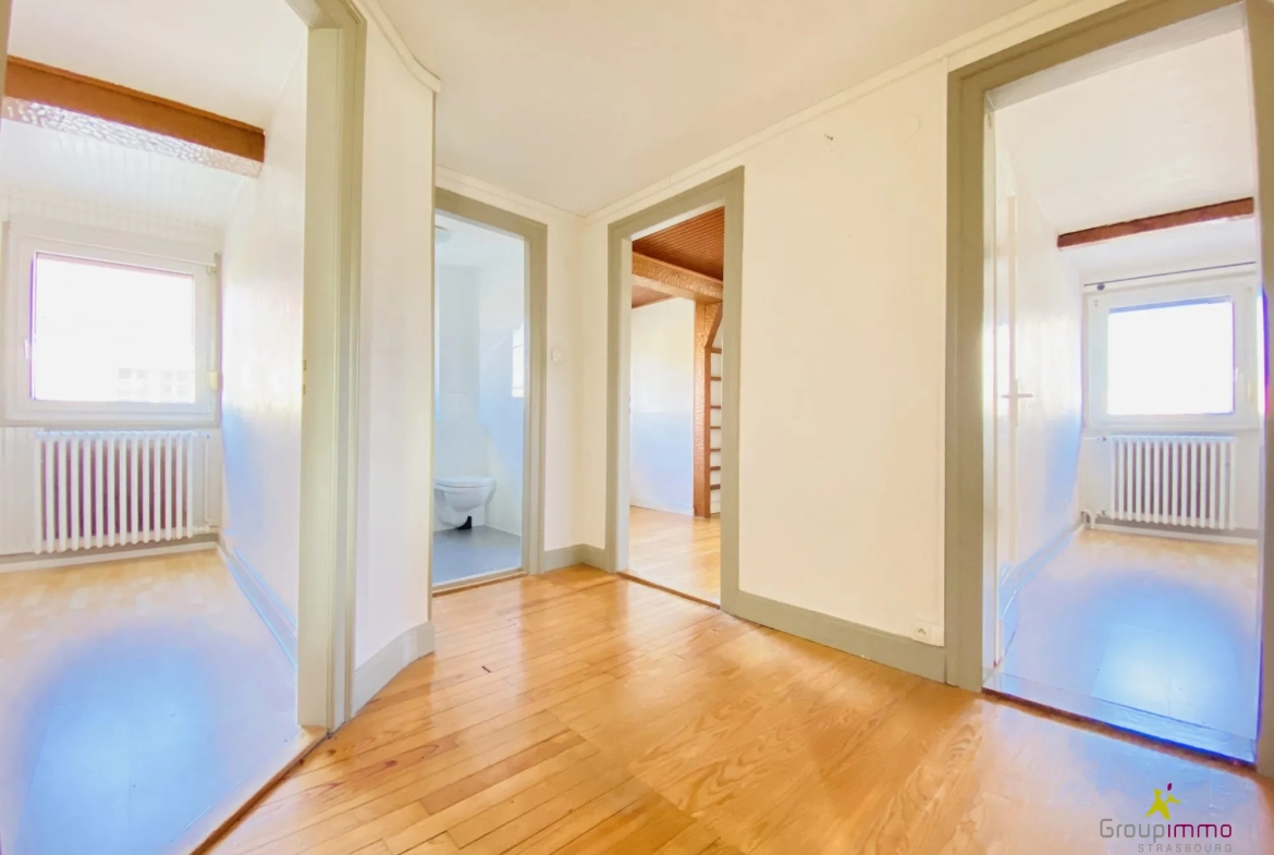 Bel appartement lumineux en dernier étage à Strasbourg Neudorf 