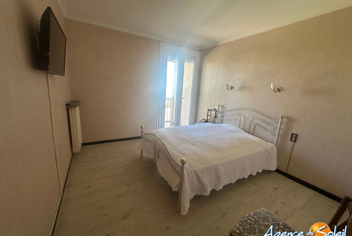Chambre 2 Appartement T3 lumineux à vendre à Beziers avec garage et cave 