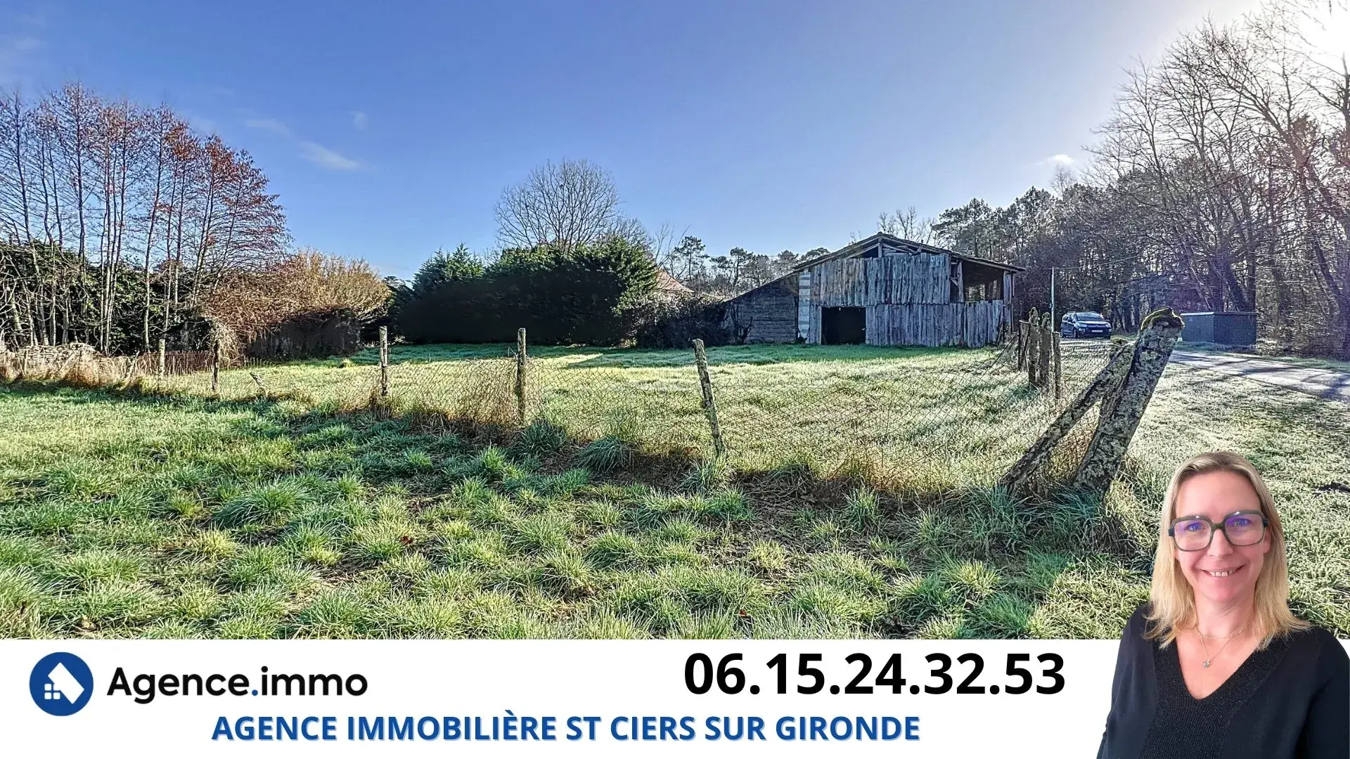 Maison en pierre à rénover à Reignac, cadre bucolique et grand terrain arboré 
