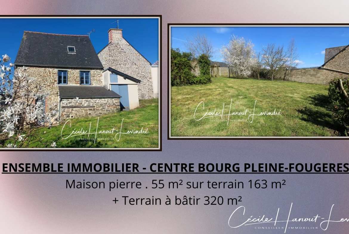 Maison en pierre avec terrain à bâtir à Pleine-Fougères, idéal investisseur 