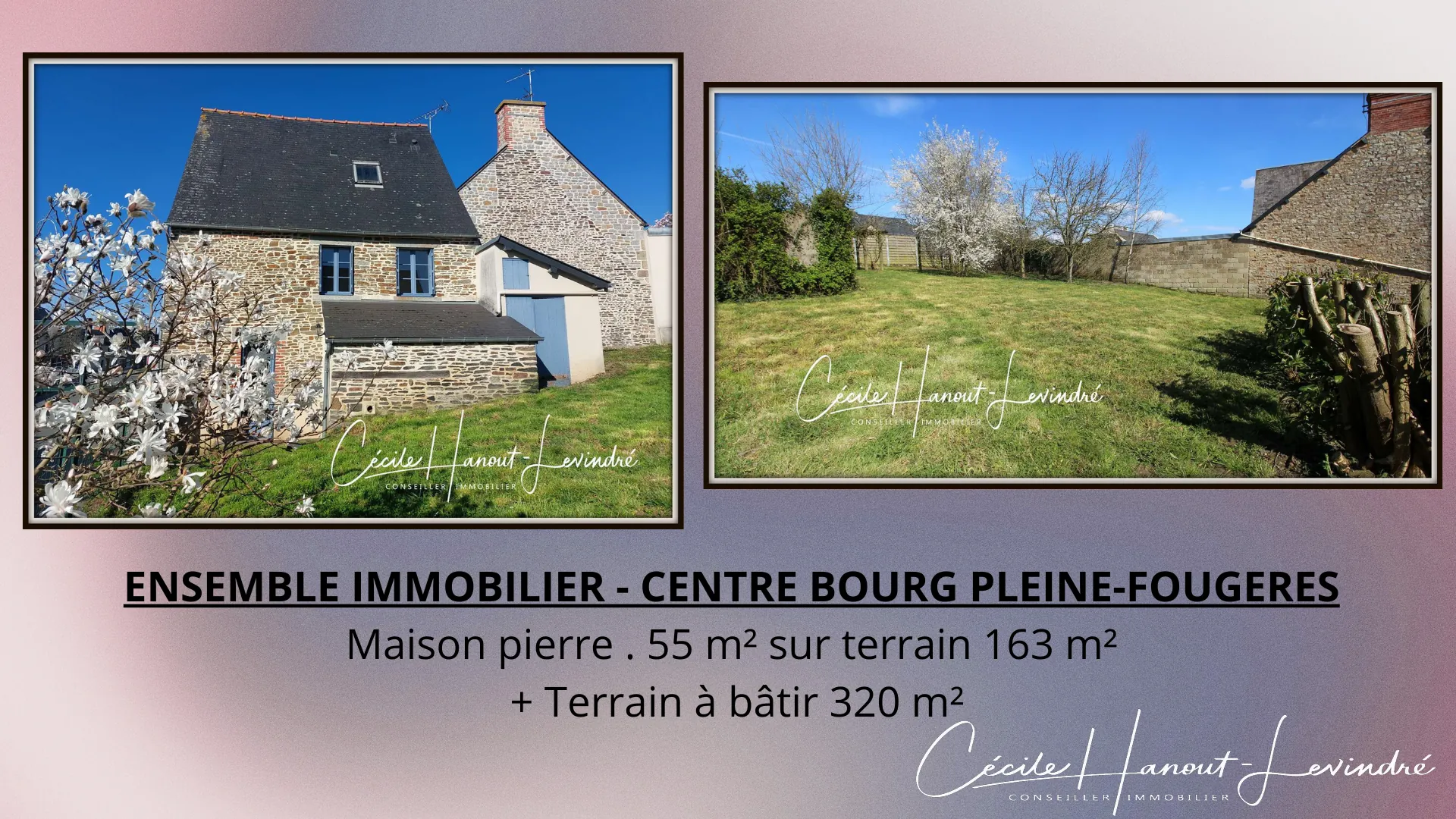 Maison en pierre avec terrain à bâtir à Pleine-Fougères, idéal investisseur 