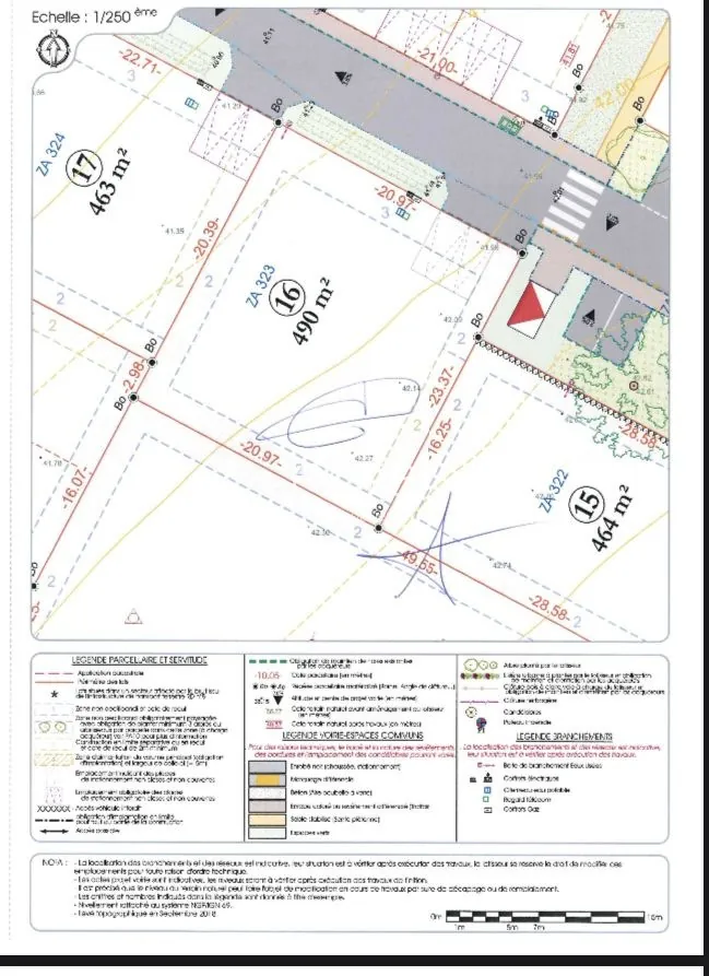 Terrain constructible et viabilisé à Éterville – Opportunité rare de 490 m² 