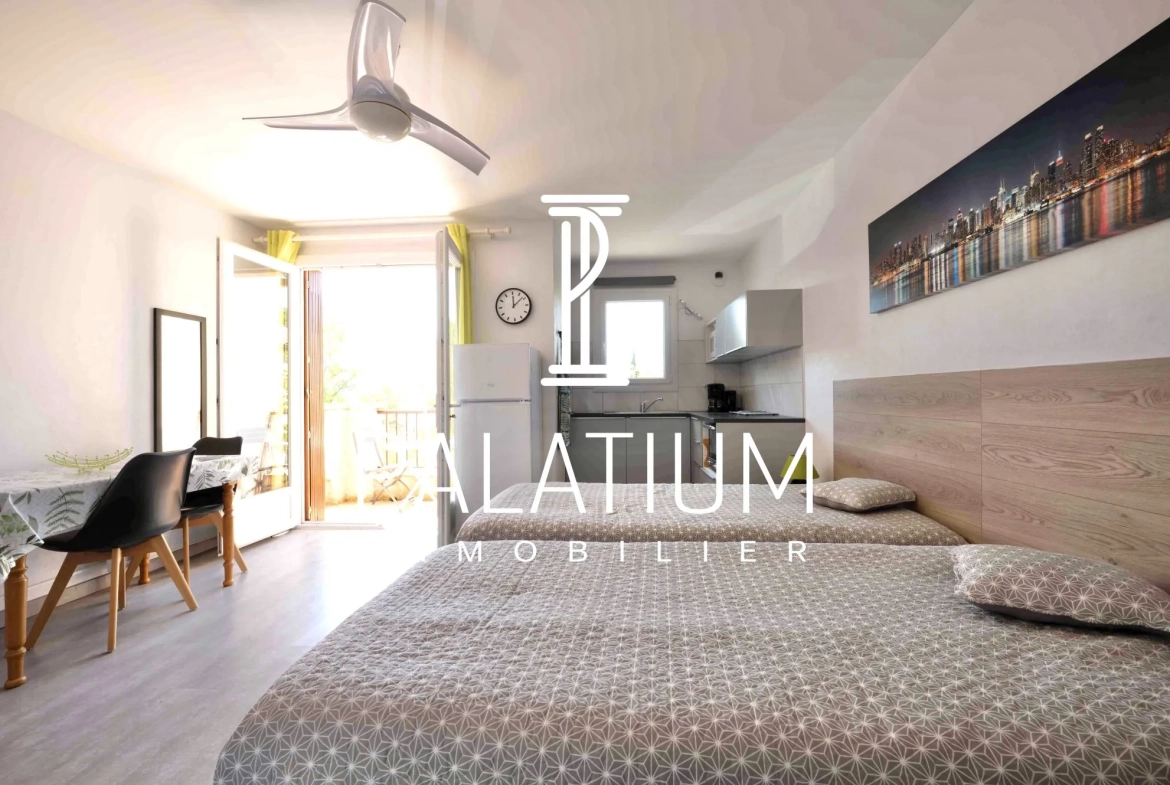 Charmant studio de 25 m² rénové avec balcon à Gréoux-les-Bains 