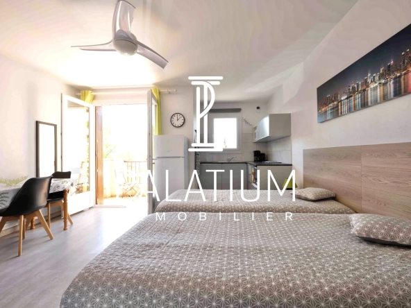 Charmant studio de 25 m² rénové avec balcon à Gréoux-les-Bains