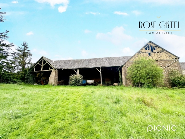 Bâtisse à rénover avec large terrain constructible à Fontenay-sur-Eure