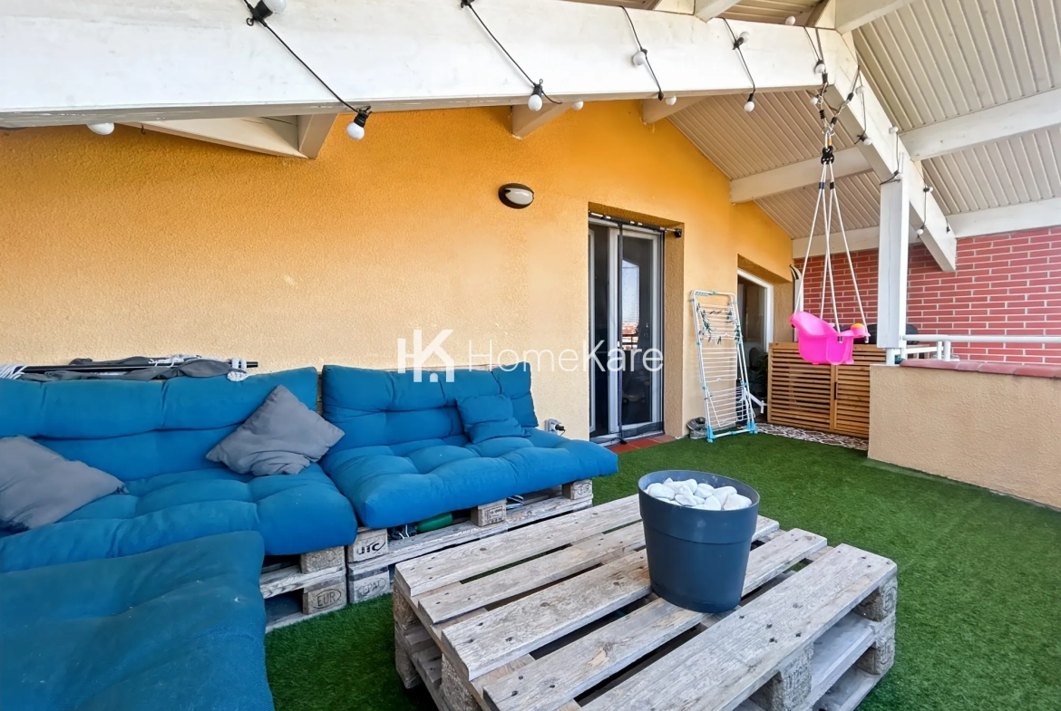Appartement T2 rénové avec grande terrasse à Toulouse (31200) 