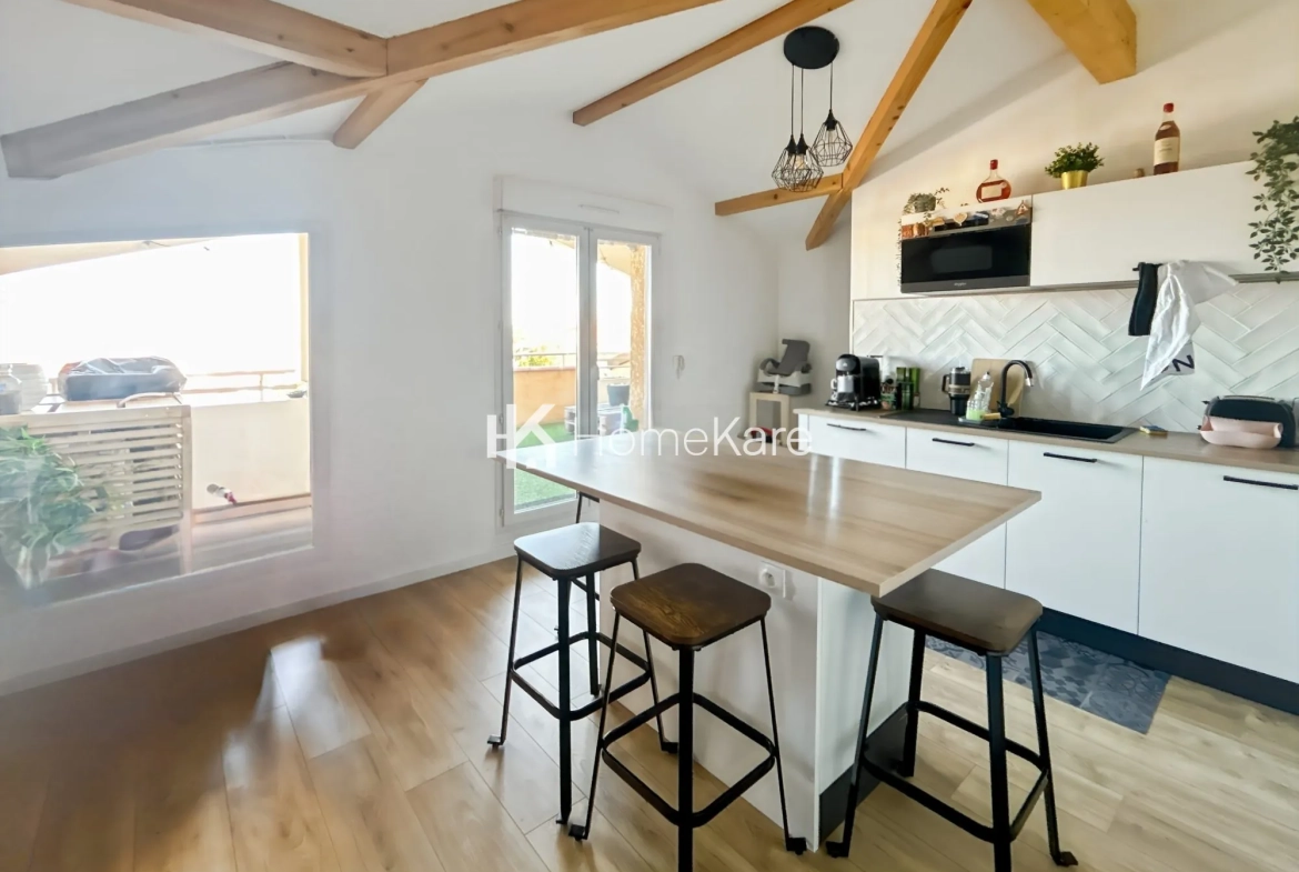 Appartement T2 rénové avec grande terrasse à Toulouse (31200) 