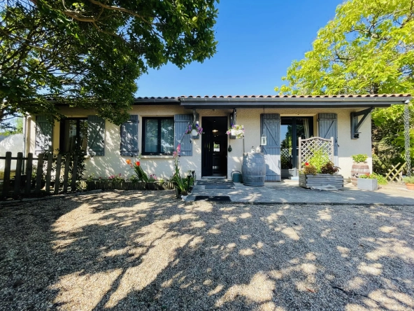 Maison de plain-pied 3 chambres avec jardin à Libourne, proche commodités