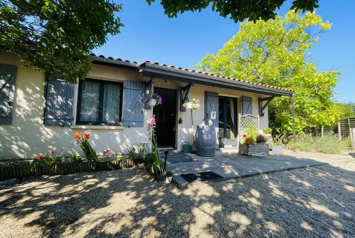 Maison de plain-pied 3 chambres avec jardin à Libourne, proche commodités 