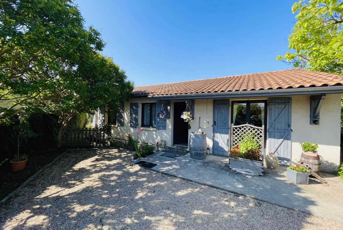 Maison de plain-pied 3 chambres avec jardin à Libourne, proche commodités 