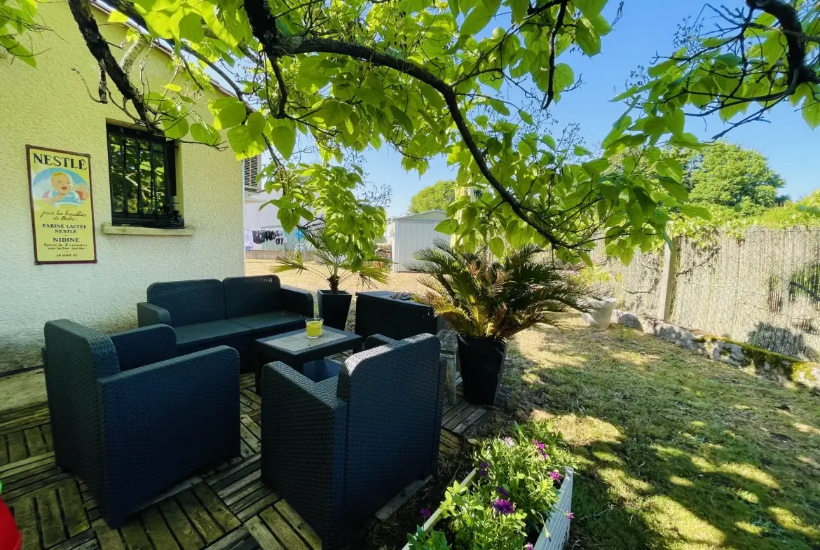 Maison de plain-pied 3 chambres avec jardin à Libourne, proche commodités 