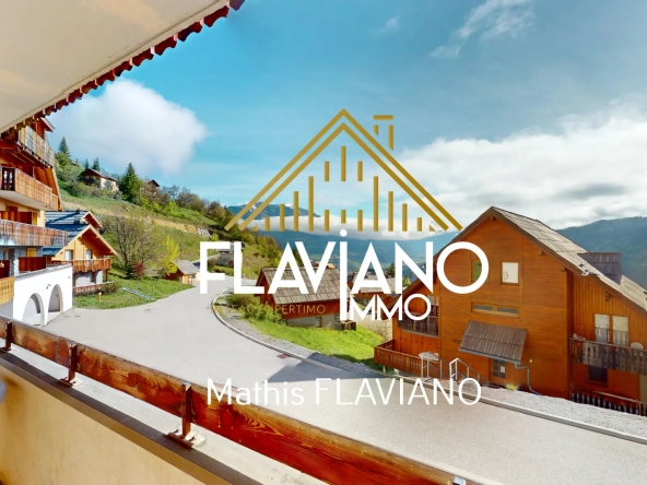 Appartement à Pra-Loup 1500 avec vue vallée et stationnement privé