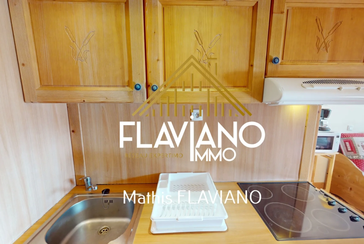Appartement à Pra-Loup 1500 avec vue vallée et stationnement privé 