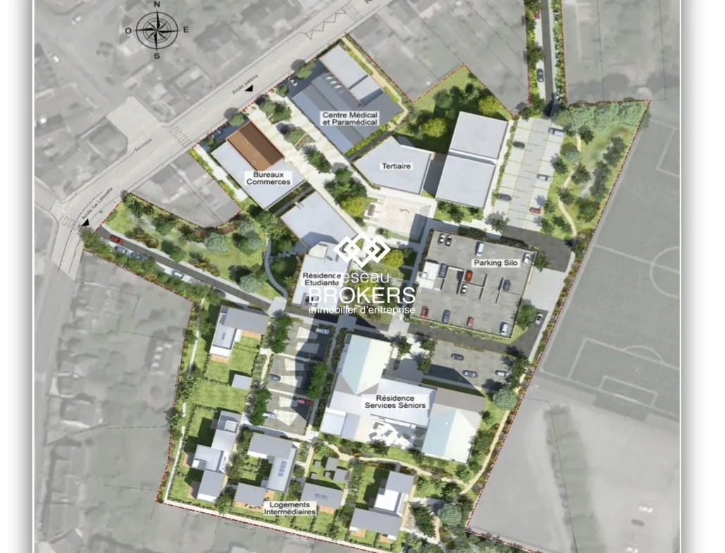PLAN DE MASSE / SITUATION Bureaux à vendre à Saint Brieuc – Opportunité dans le secteur Sainte Thérèse 