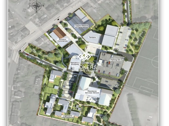PLAN DE MASSE / SITUATION Bureaux à vendre à Saint Brieuc – Opportunité dans le secteur Sainte Thérèse
