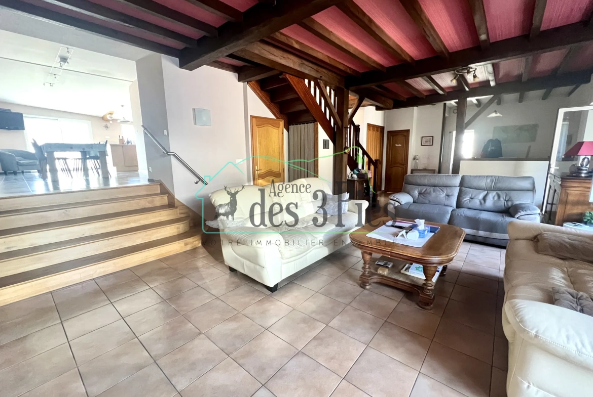 Belle maison familiale avec vue montagne proche Saleich - Confort et standing haut de gamme 