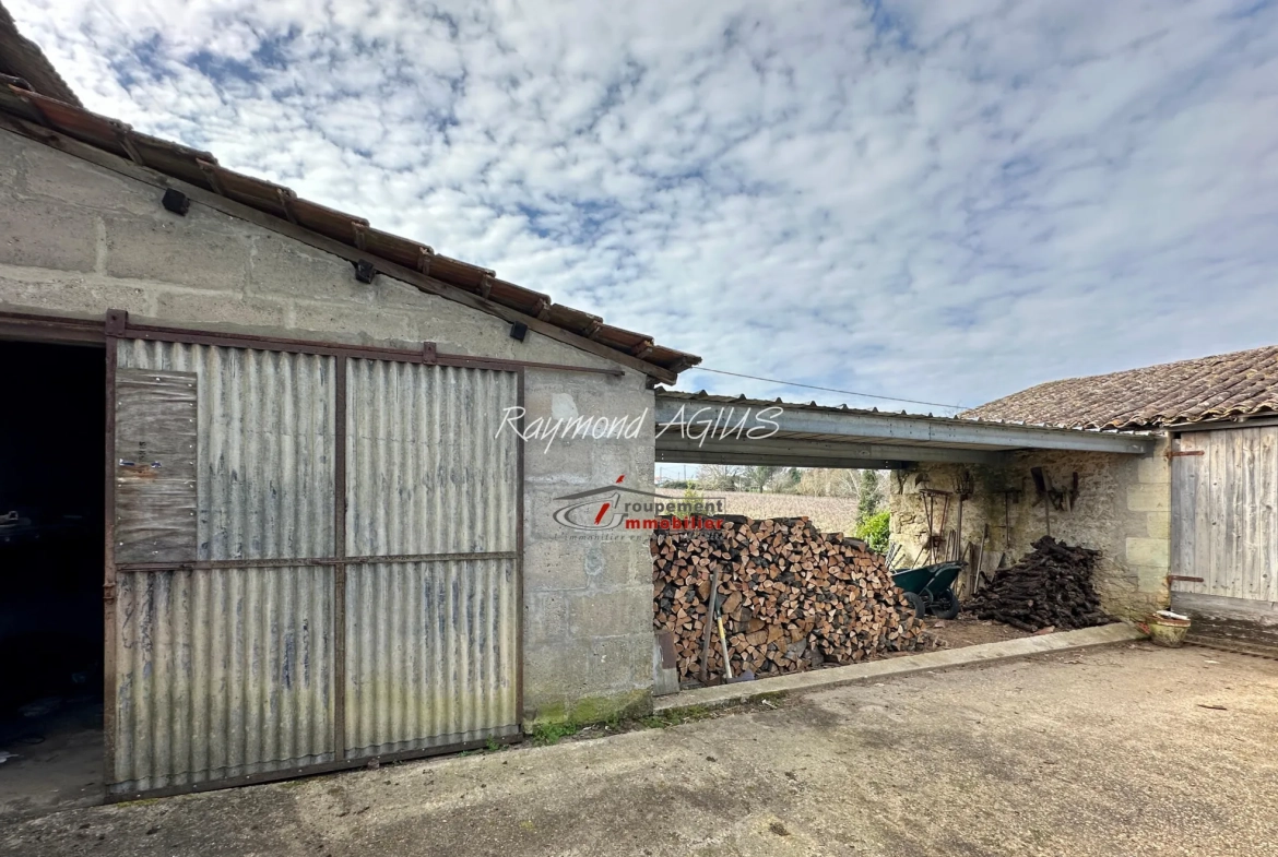 Maison traditionnelle en pierre avec 3 chambres dans l'Entre-Deux-Mers 