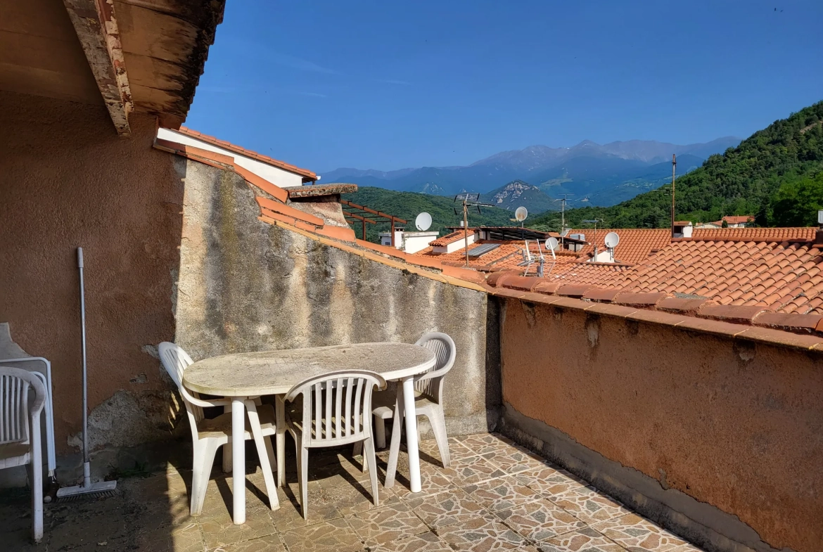 Maison en pierre avec appartement et vue sur le Canigou à Saint Laurent de Cerdans 