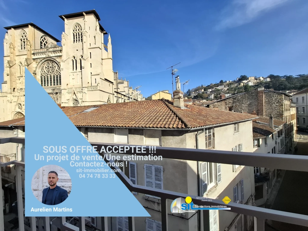 Appartement T2 de 42m² à Vienne avec vue imprenable sur la cathédrale