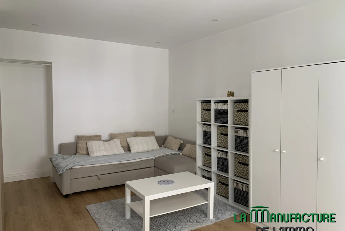 Studio meublé de 25,38 m² rénové à Saint-Etienne, secteur Faculte Jean Monnet 