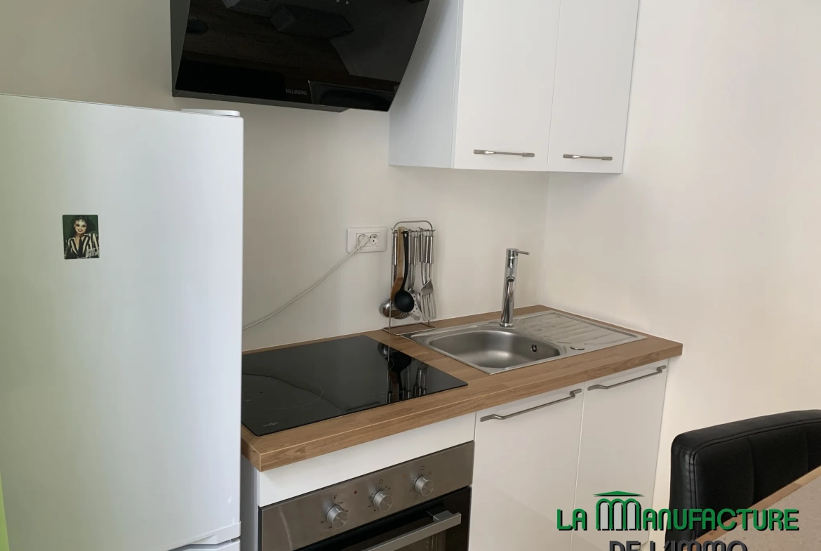 Studio meublé de 25,38 m² rénové à Saint-Etienne, secteur Faculte Jean Monnet 