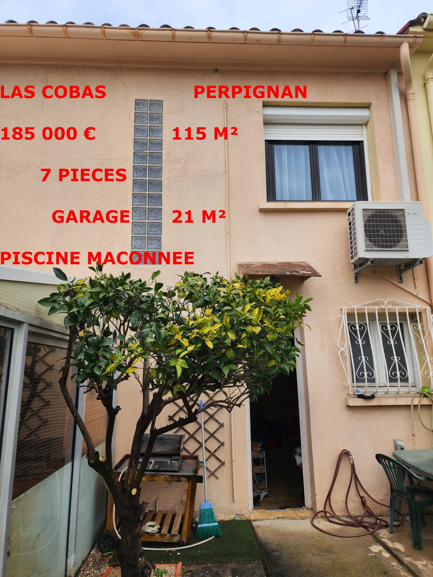 Maison à Perpignan de 115 m² avec piscine, jardin et grand garage - Opportunité d'investissement 