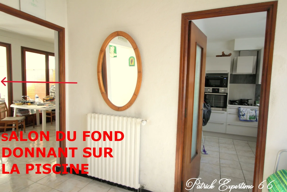 Maison à Perpignan de 115 m² avec piscine, jardin et grand garage - Opportunité d'investissement 