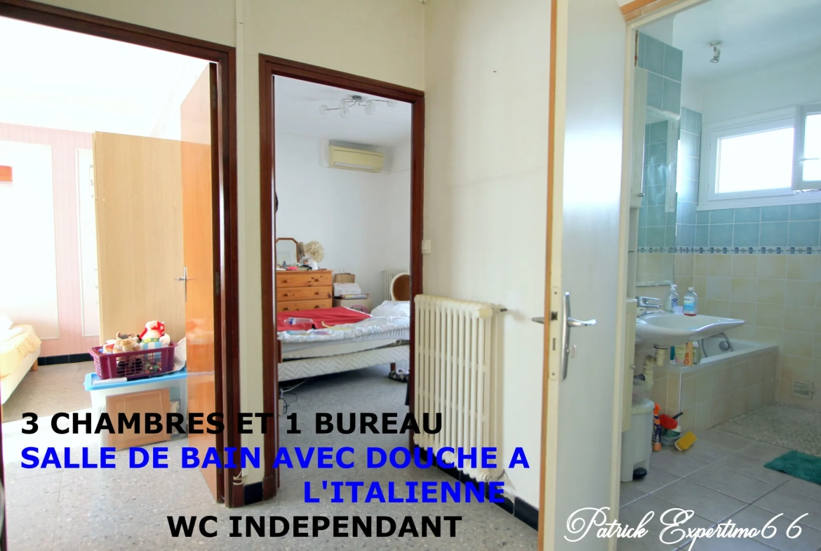 Maison à Perpignan de 115 m² avec piscine, jardin et grand garage - Opportunité d'investissement 