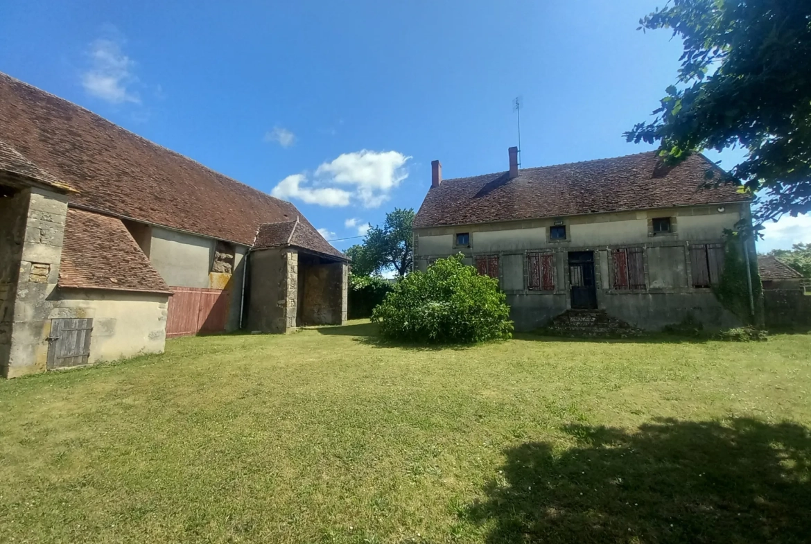 Fermette authentique à Lurcy-le-Bourg avec potentiel et vue panoramique 