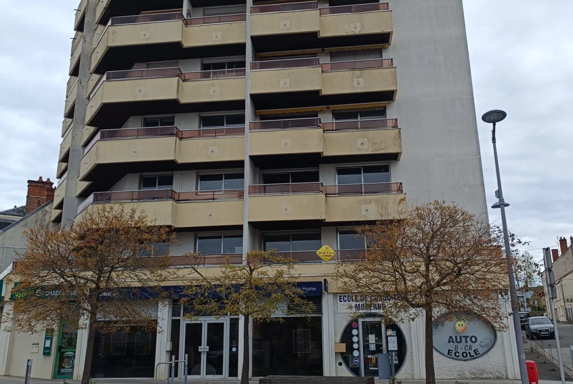 Appartement F3 lumineux avec balcon, cave et parking à Vierzon 