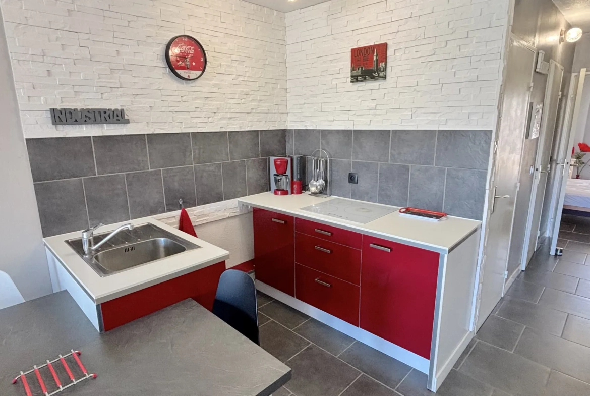 Appartement F2 rénové avec terrasse et vue port à Carnon-Plage 