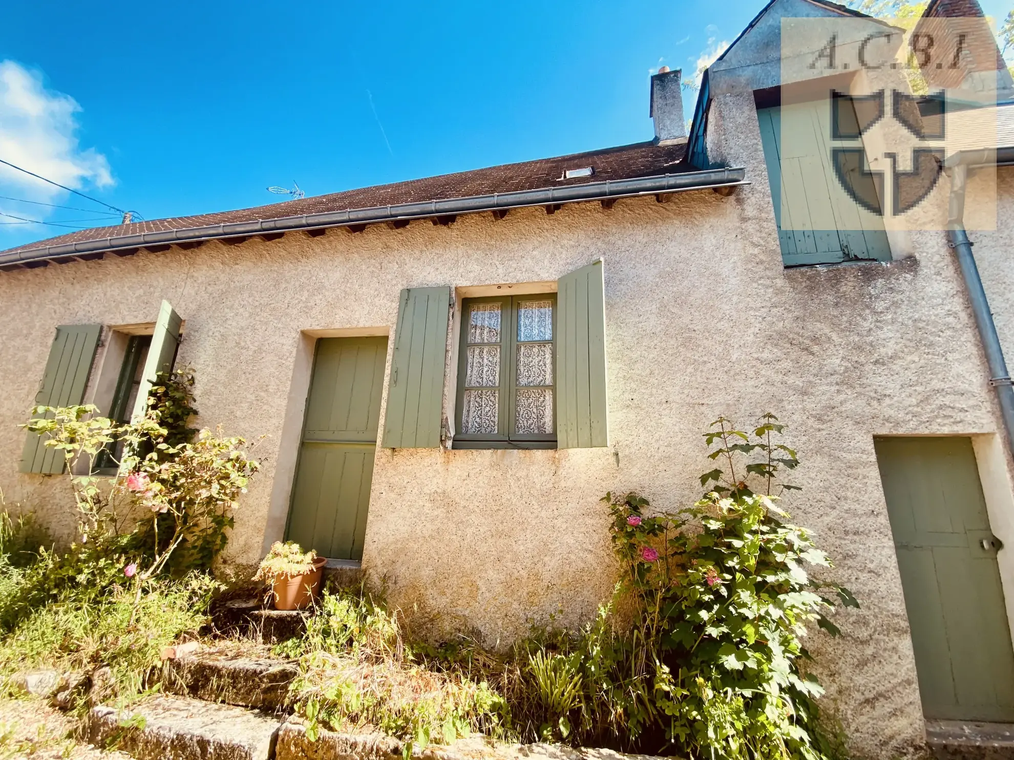 Longère à vendre dans la vallée du Loir, proche Montoire, avec jardin et caves, à rénover, 74 m² 