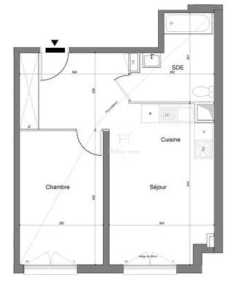 Appartement 2 pièces de 45,7 m² à vendre à Drancy