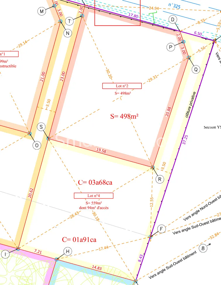 Terrain constructible de 498 m² à Messac - Prix attractif et proche commodités 