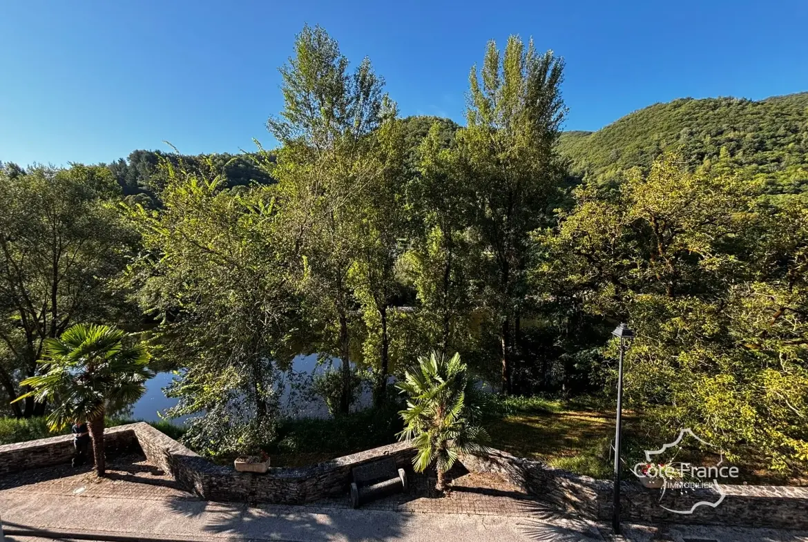 Maison de village rénovée avec vue sur le Lot à Vieillevie (15120) 