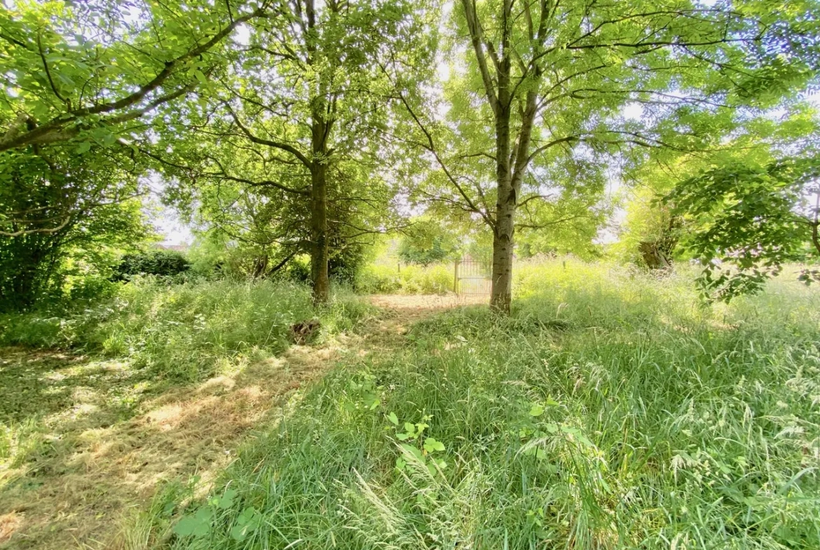 Fermette en pierre avec grande grange et terrain à Aibes, proche frontière 