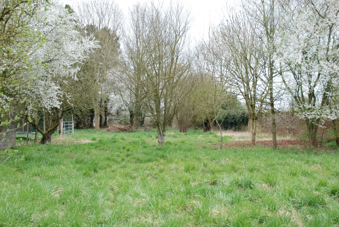 Fermette en pierre avec grande grange et terrain à Aibes, proche frontière 