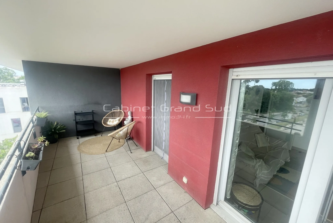 Bel appartement F3 avec deux terrasses à Montpellier Ovalie - 245 000 € 